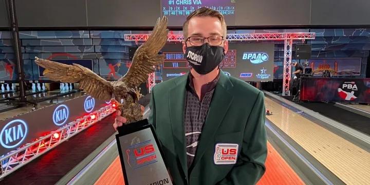 Chris Via survives 'major' pressure amid deteriorating ball reaction to edge Jakob Butturff and win the 2021 U.S. Open for his first PBA Tour title