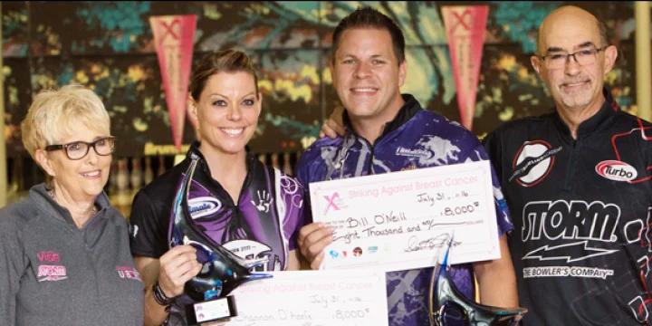 Shannon O’Keefe, Bill O’Neill aim for fourth title at PBA-PWBA Xtra Frame Striking Against Breast Cancer Mixed Doubles — aka The Luci — now at Copperfield Bowl