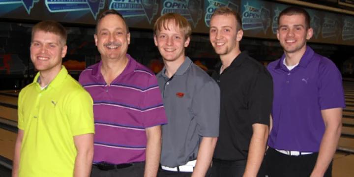 College bowler Graham Fach’s 836 leads Donovan's Bunch to 3,551 at 2014 Open Championships
