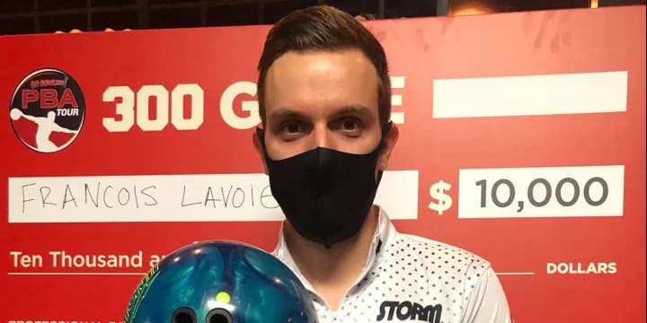 Francois Lavoie's 300 in PBA Playoffs puts him among 2 to 5 players with double televised perfect games, depending on your criteria