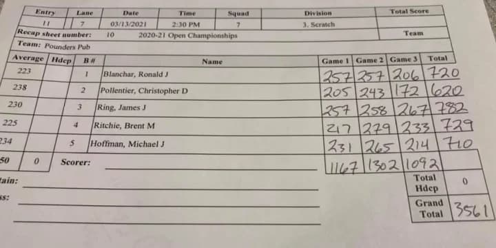Wild Saturday at 2021 Madison Area USBC City (not a) Tournament as team lead changes twice, all-events once — at least