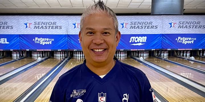 Dino Castillo fires perfect game, averages 256-plus to grab lead after second round of 2022 USBC Senior Masters