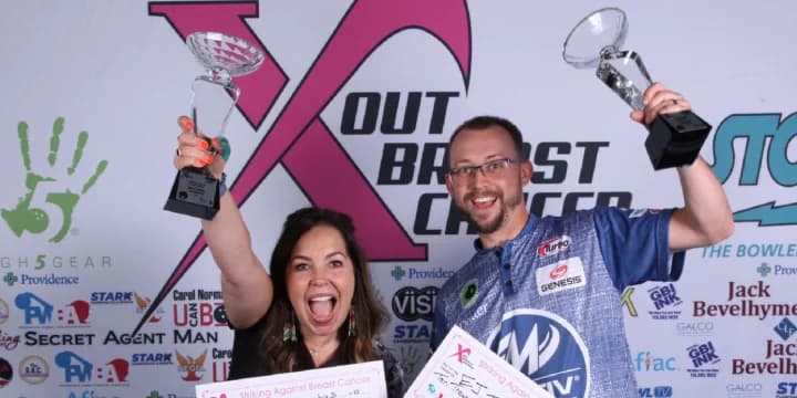 In wild finish, E.J. Tackett and Diandra Asbaty win 2022 Storm PBA-PWBA Striking Against Breast Cancer Mixed Doubles — aka The Luci