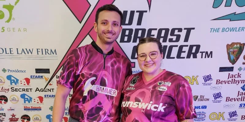 Nate Stubler, Breanna Clemmer lead qualifying at 2023 Storm PBA-PWBA Striking Against Breast Cancer Mixed Doubles — aka The Luci