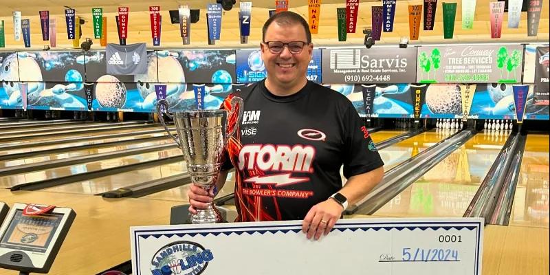 Tom Hess steps from the PBA Hall of Fame back into the winner’s circle at PBA50 Granville Financial Open