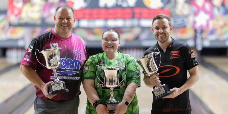 François Lavoie, Breanna Clemmer, Tom Hess climb stepladder to win inaugural PBA/PBA50/PWBA Jonesboro Trios