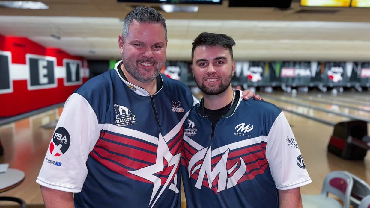 Bill O’Neill leads 2025 PBA Owen's Illinois Classic, Roth/Holman PBA Doubles Championship with Jason Belmonte heading into match play, but Wes Malott steals the show with son Jordan