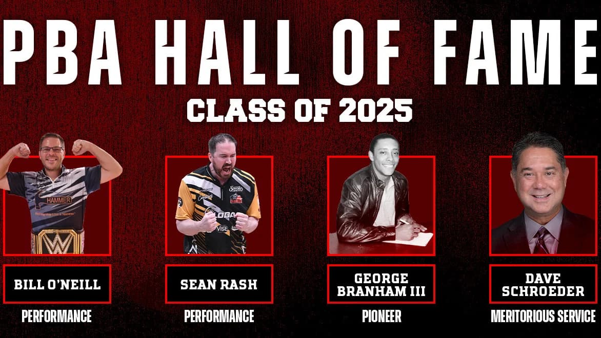 Sean Rash, Bill O'Neill, George Branham III, Dave Schroeder elected to PBA Hall of Fame in Class of 2025