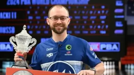 E.J. Tackett holds off charge by Jason Belmonte, who closes gap to 65 pins for lead of 2025 PBA World Championship at World Series of Bowling XVI