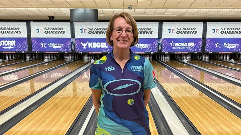2023 USBC Senior Queens champion Dana Ausec leads after Day 1 of 2025 USBC Senior Queens