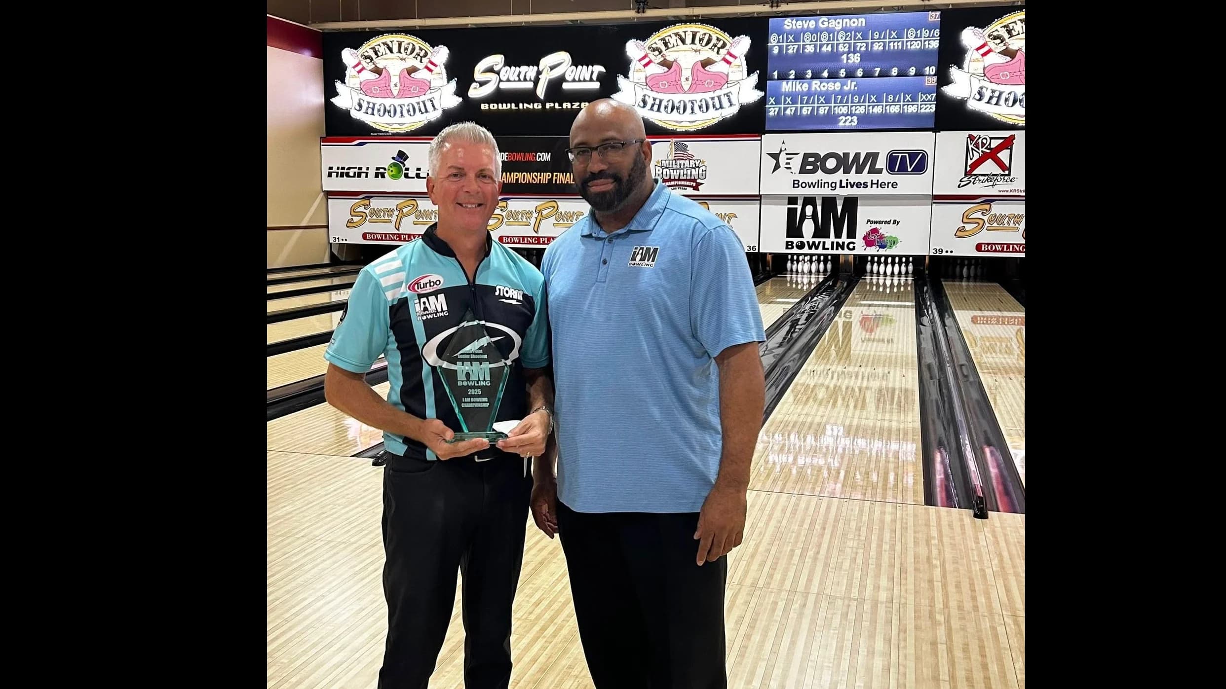 Mike Rose Jr. wins 2025 South Point Senior Shootout I AM Bowling Championship, denying Steve Gagnon a second title of the week