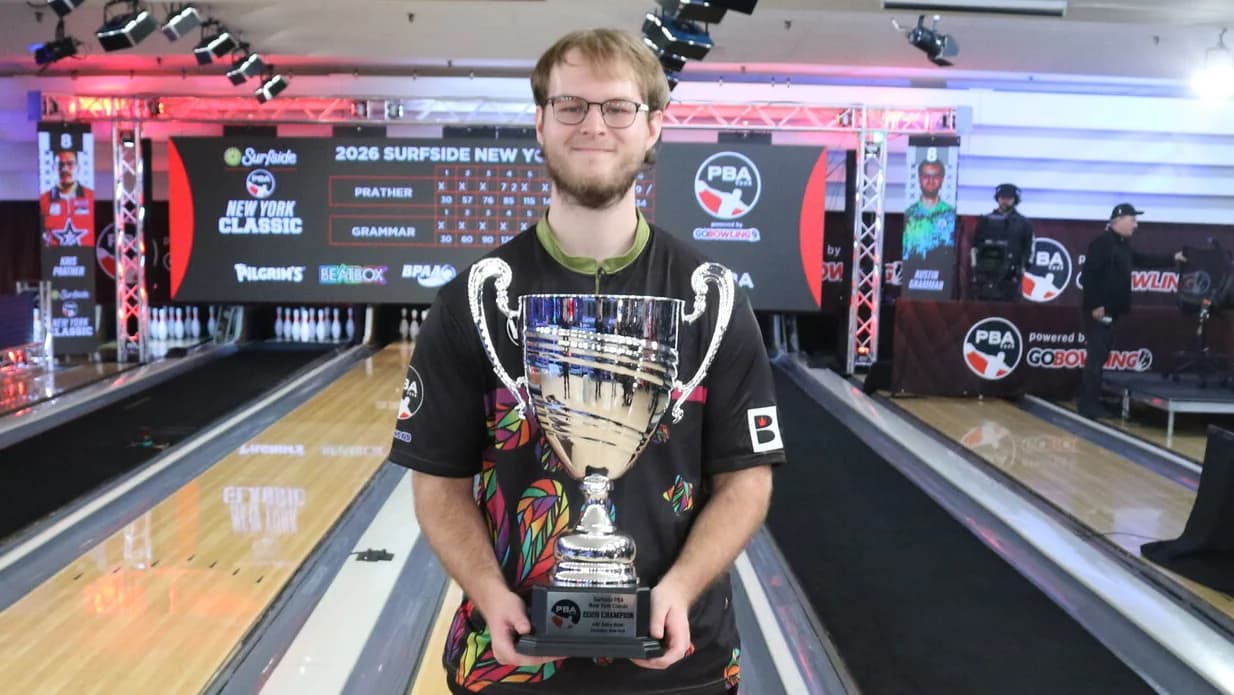 Austin Grammar makes it the winningest rookie class of all-time with near-perfect victory in 2026 Surfside PBA New York Classic