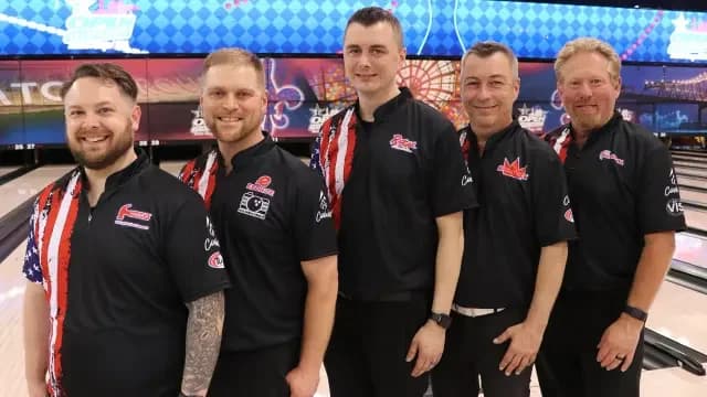 Despite anchorman being out with surgery, Bowlers Headquarters fires 3,393 to take lead in team at 2026 USBC Open Championships