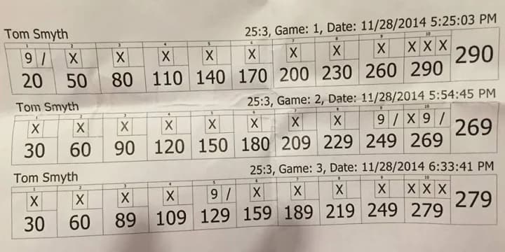 Tom Smyth blasts 838, Brittany Pollentier slams 719; Kent Bryan, Ron Edwards fire perfect games