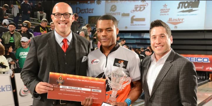 Gary Faulkner Jr. bowls like a cool veteran in winning PBA World Championship in PBA Tour TV debut