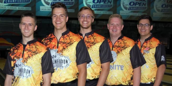 Wichita State alums BowersBowlingTour.com soar to top of Open Championships team event with 3,377