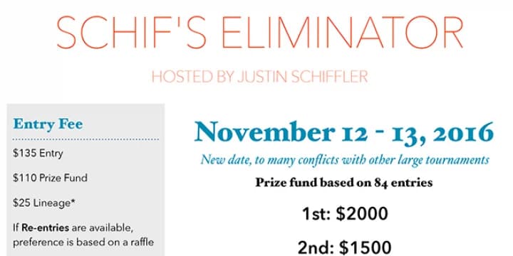 Schif's Eliminator Nov. 12-13 in Melrose, Minnesota, will pay out more than entry fees 