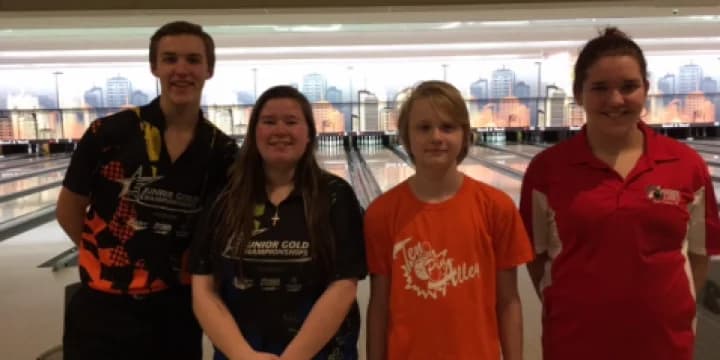 Andrew Olson, Hannah Yelk, Evan Peterson, Kelli Johnson take top spots in BYBT at Bowl-A-Vard Lanes