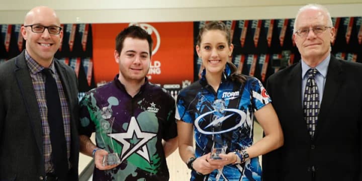 Anthony Simonsen wins men’s title, Danielle McEwan women’s title on Liz Johnson’s pocket 7-10 in World Bowling Tour Finals