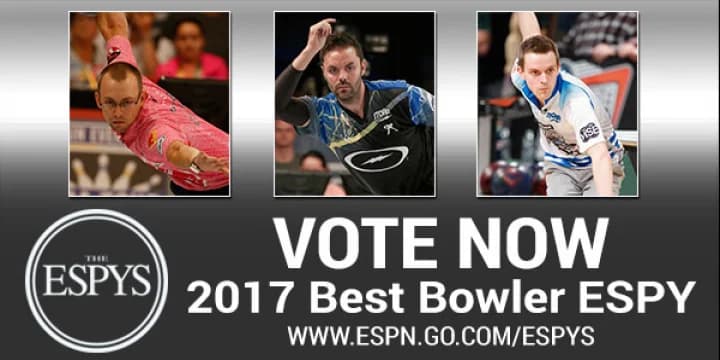 ESPY Best Bowler nominees are Jason Belmonte, Francois Lavoie, E.J. Tackett