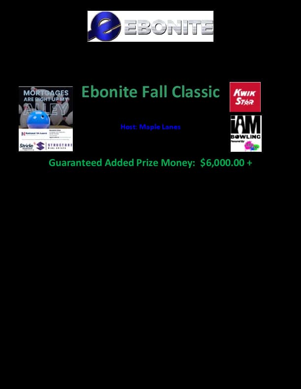 2025 GIBA Ebonite Fall Classic flyer