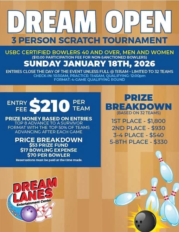 2026 Dream Open Over 40 3-Person