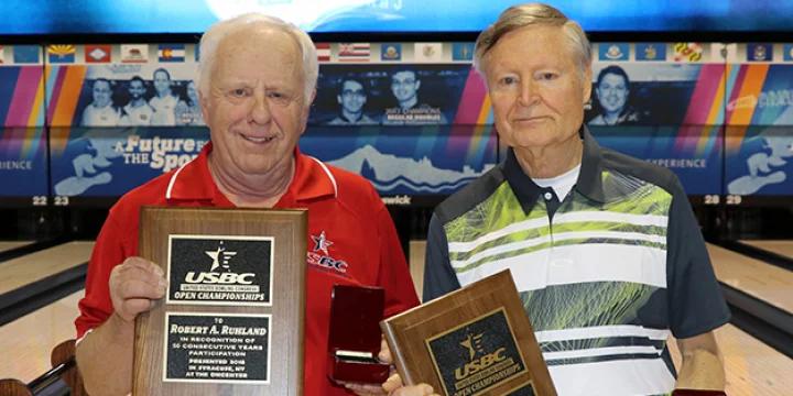 Madison Area USBC Hall of Famers Bob Ruhland, Chuck Johnston reach 50 years at USBC Open Championships