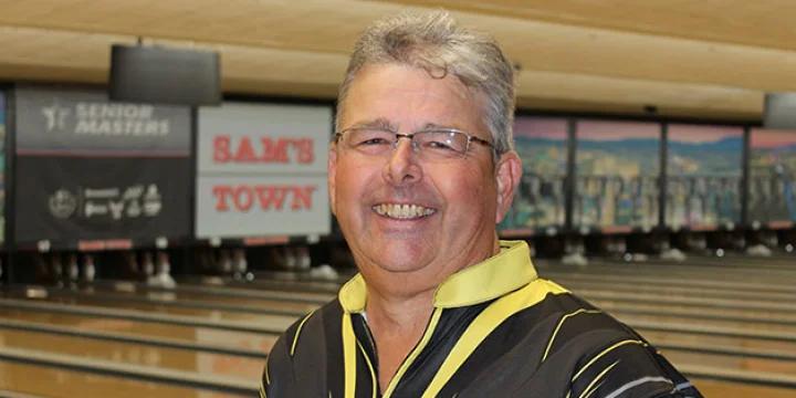 Back competing at a high level, James Campbell leads after opening round of 2018 USBC Senior Masters