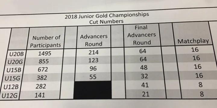 Junior Gold U20, U15 divisions down to final 12 heading into final day