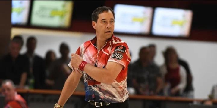Parker Bohn III leads PBA50 Cup qualifying after nearly not making it back in time from trip to promote National Bowling Day