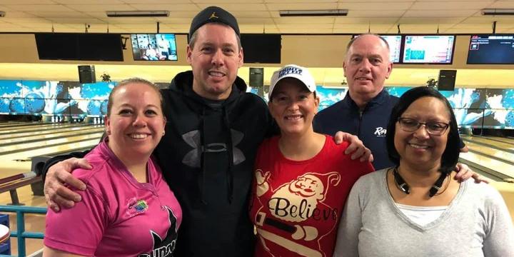Michigan team sets USBC team series record for team of 3 women, 2 men with 3,738