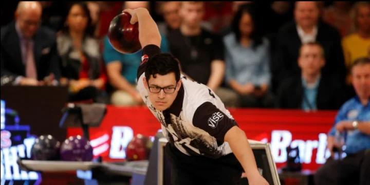Kris Prather's roller coaster adventure at 2-pattern PBA Lubbock Sports Open continues with return to lead in cashers round