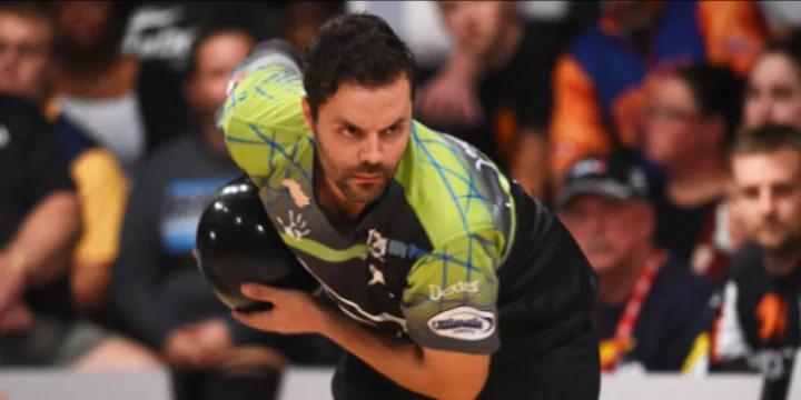 Jakob Butturff closes the gap on leader Jason Belmonte in first round of match play at 2-pattern 2019 Go Bowling! PBA Indianapolis Open
