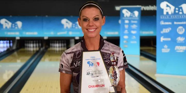 Despite problems with 3-6-10, Shannon O'Keefe guts out win at 2019 PWBA Twin Cities Open