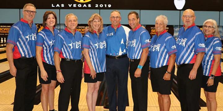 Senior Team USA men second, women lead halfway through team qualifying at 2019 World Bowling Senior World Championships