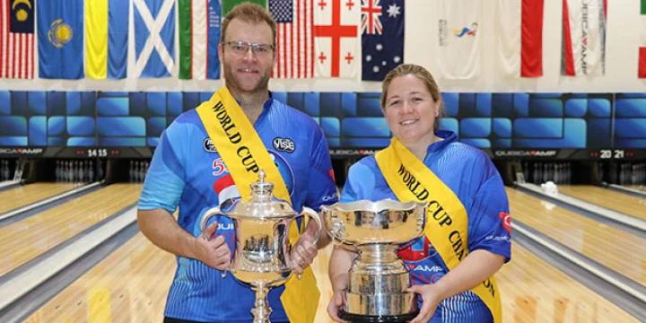 South Africa's Francois Louw, Australia's Rebecca Whiting win titles at 2019 QubicaAMF World Cup; Team USA's Kelly Kulick falls in semifinals