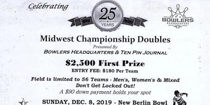 New name, new center: Midwest Championship Doubles will be Sunday, Dec. 8 at New Berlin Ale House