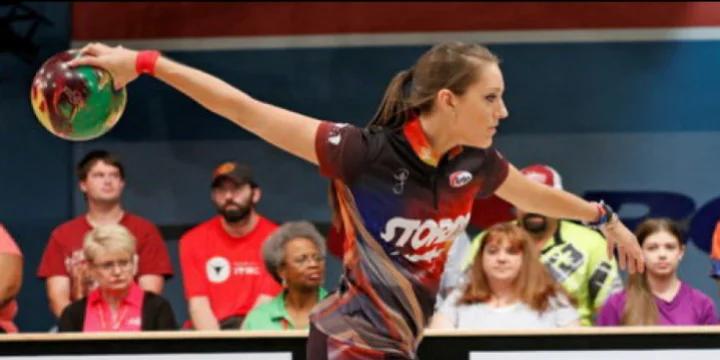Danielle McEwan leads PTQ as 10 players advance to complete 120-player field of PBA World Series of Bowling XI