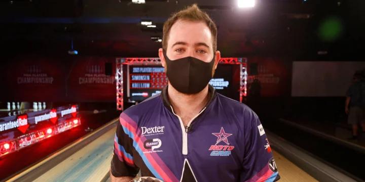  Anthony Simonsen dodges the Colorado avalanche of Kris Koeltzow to win West region stepladder of 2021 PBA Players Championship