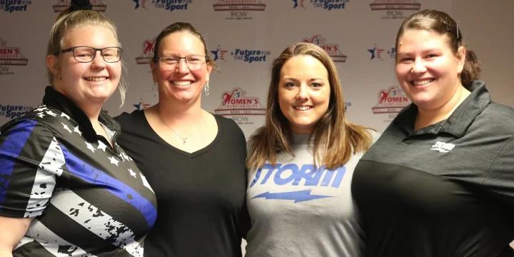 Wisconsin mother-daughter Charly Boelter and Samantha Munsch take doubles lead, and team lead with Leea Haworth, Samantha Kelly at 2021 USBC Women’s Championships
