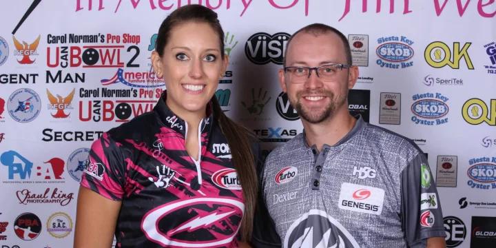 E.J. Tackett, Danielle McEwan win for first time since 2019 with wire-to-wire win at 2021 Storm PBA-PWBA Striking Against Breast Cancer Mixed Doubles — aka The Luci