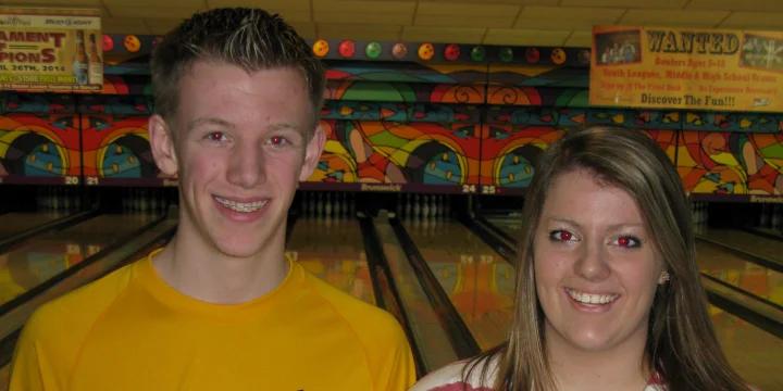 Tyler Sheehy fires 823-300, Taylor Lavine slams 730, 720 for youth bowling season highs