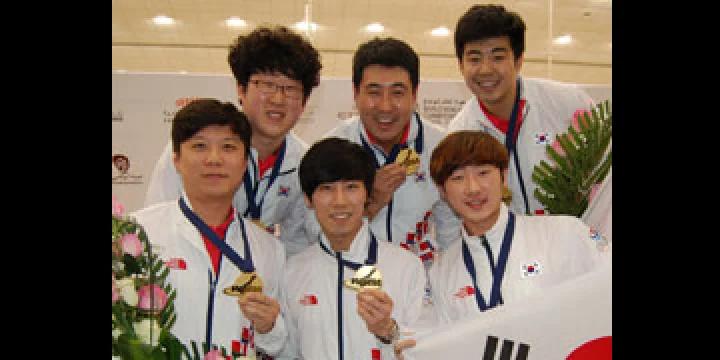 Korea beats Team USA in dramatic finish of team event at 2014 World Men's Championships; Korea's Choi Bokeum wins all-events gold