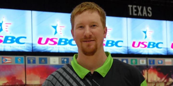 Scott Endersbe comes through in clutch for 785 to take singles lead at Open Championships