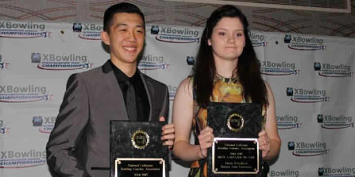 Michael Tang, Daria Kovalova sweep top college honors for 2014-15 season