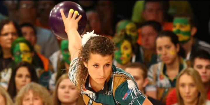 Verity Crawley maintains lead as USBC Queens heads into match play