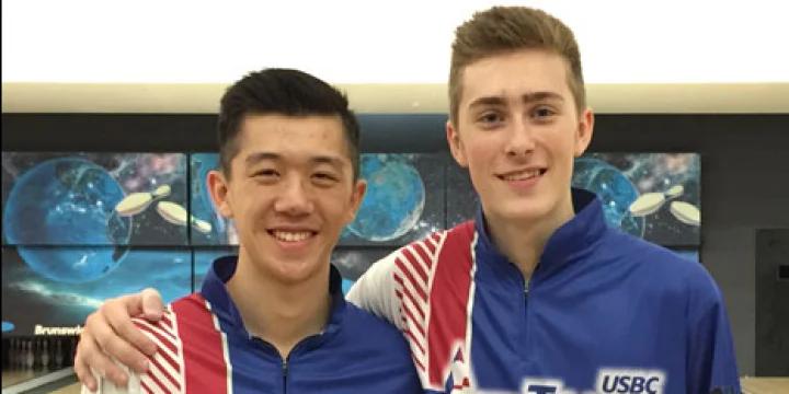 Singles gold medalist Kamron Doyle teams with Michael Tang to strike doubles gold at PABCON Youth Championships