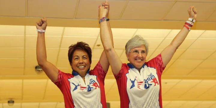 Team USA’s Lucy Sandelin, Paula Vidad and Colombian men win doubles gold at World Bowling Senior Championships