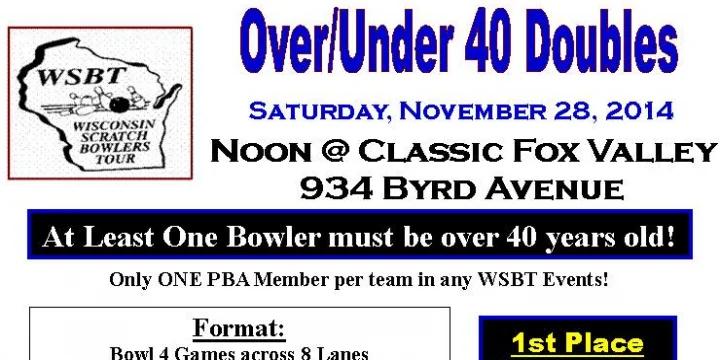 Update: Kegel Abbey Road is lane pattern for popular Over 40/Under 40 Doubles Nov. 28 at Classic Lanes Fox Valley