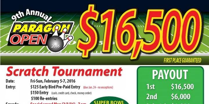 2016 Paragon Open will have top prize of $16,500
